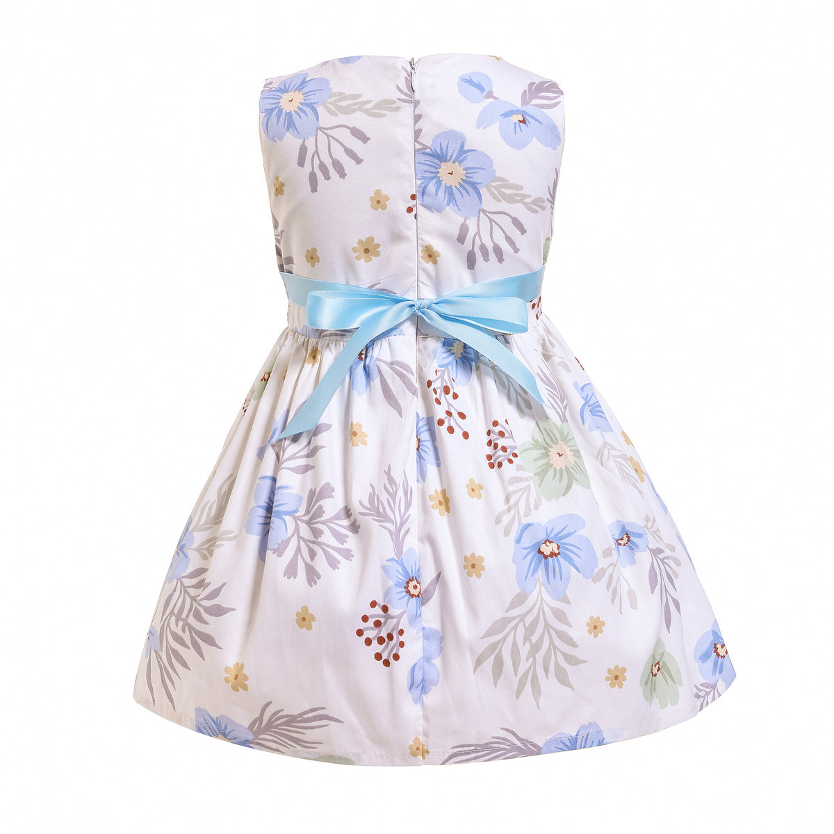 Girls Pastel Floral Cotton Dress