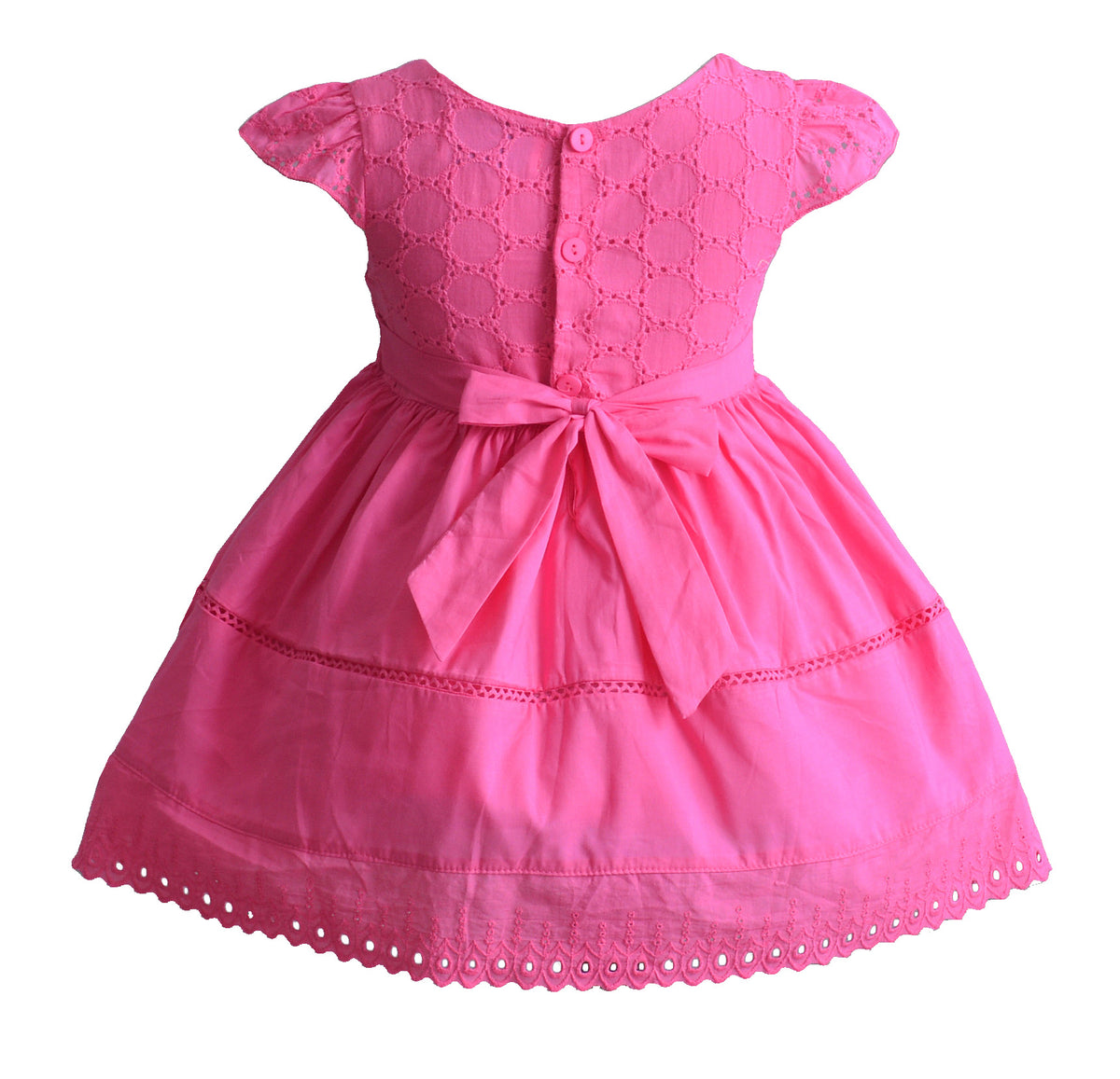 Baby Girls Cotton Broderie Anglaise Party Dress