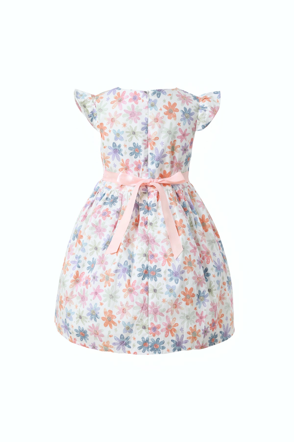 Floral Flutter Sleeve Dress