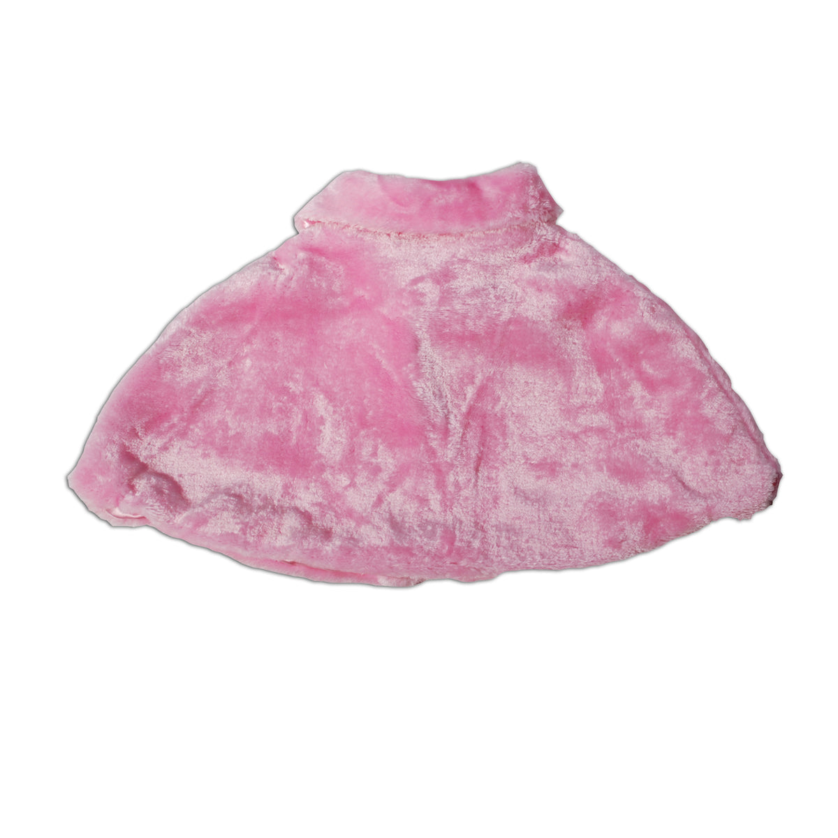 Girls Faux Fur Cape with Pom Pom Bow