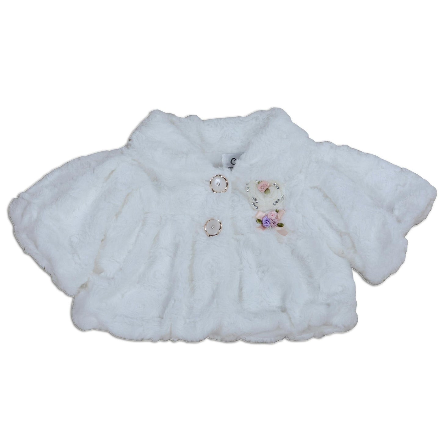 Faux Fur Coat Bolero - Pink