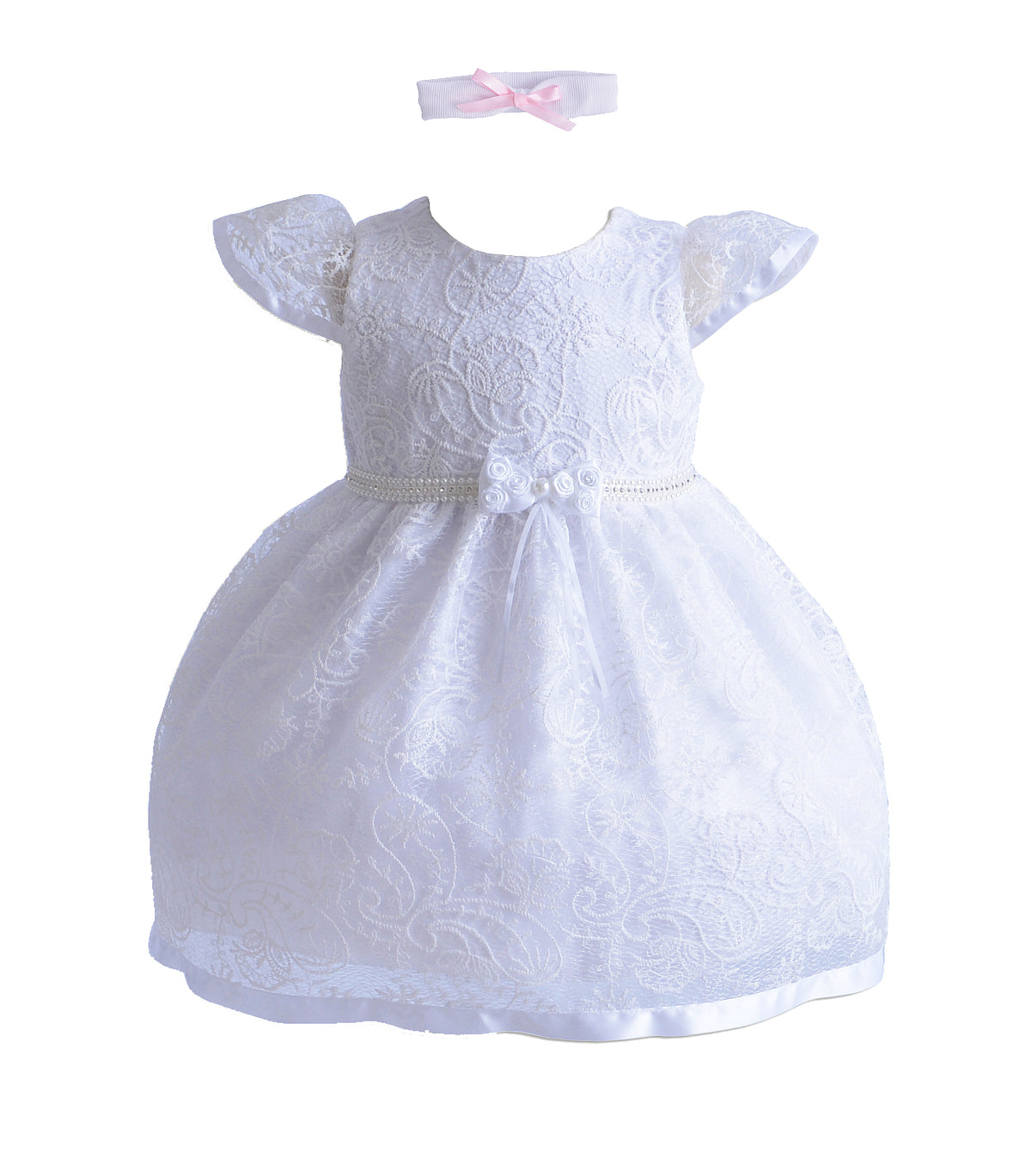 Lace Dress and Headband Set