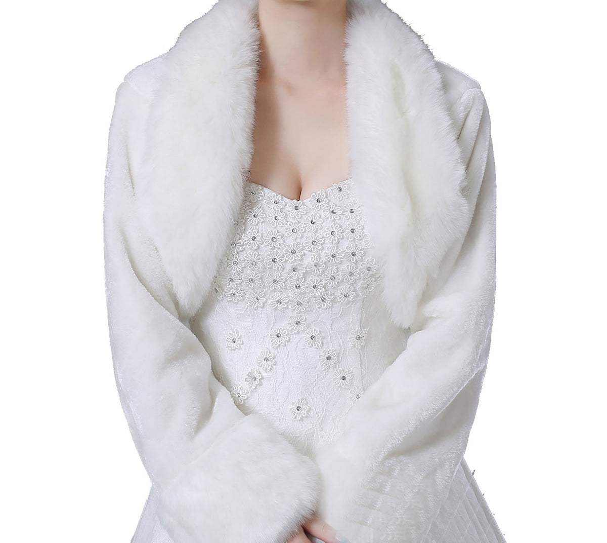 Ladies Faux Fur Bolero Jacket