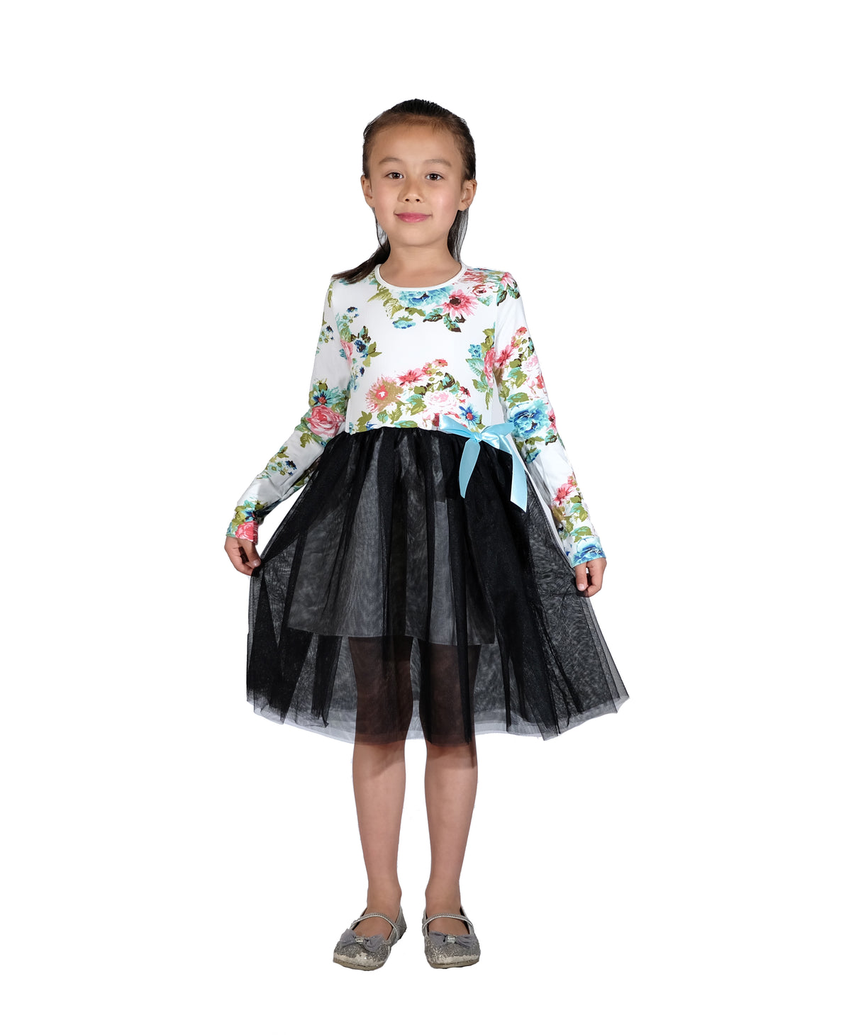 Girls Floral Tutu Party Dress