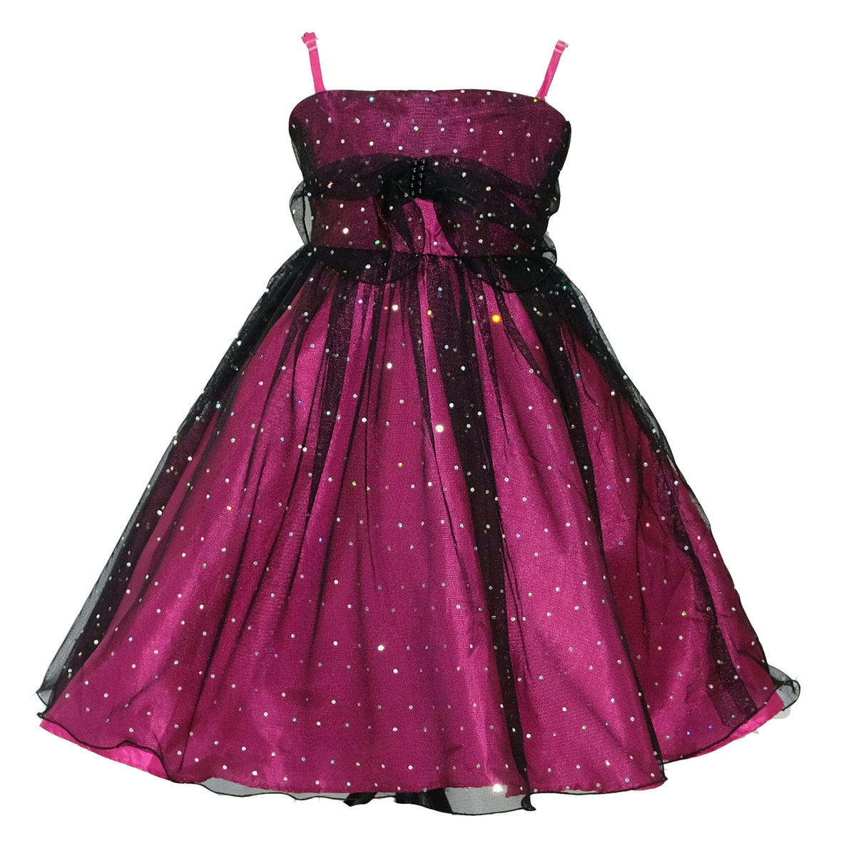Sparkle Party Dress - Fuchsia