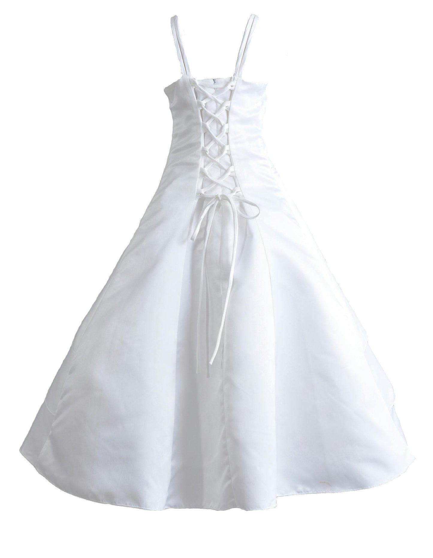 Satin Holy Communion Dress with Veil
