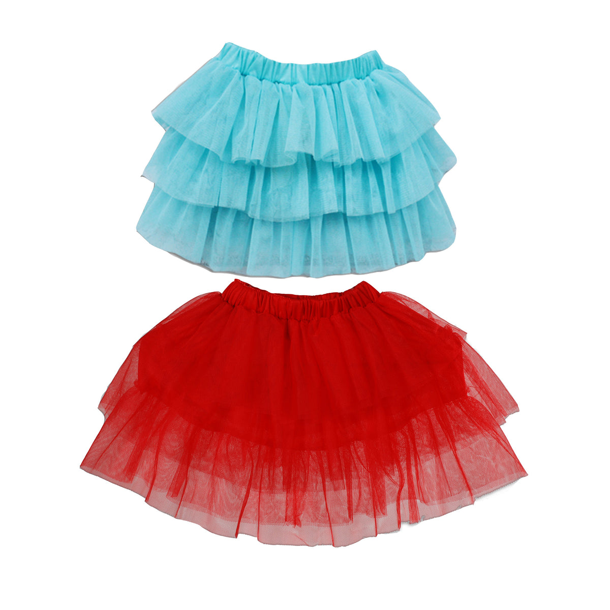 Girls Two-Colour Tiered Tulle Rara Skirt