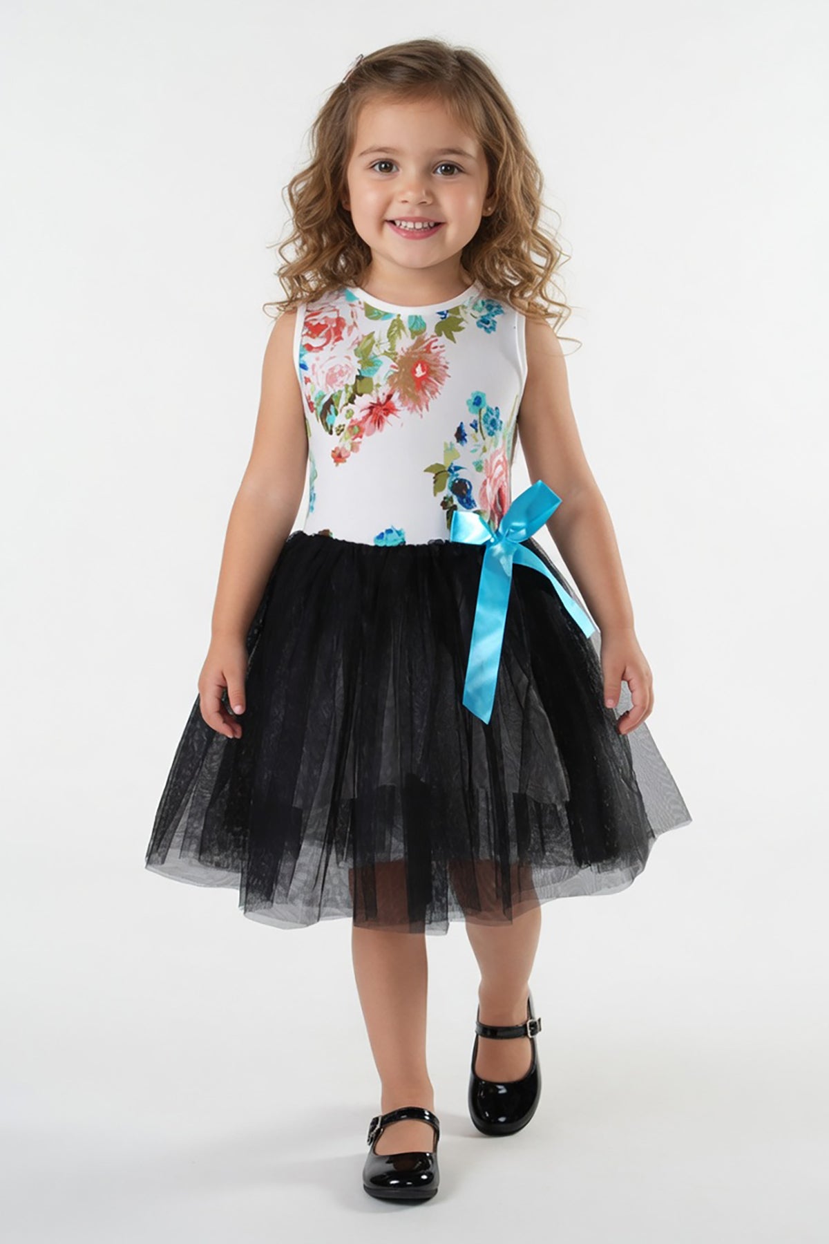 Girls Floral Bodice Tutu Dress