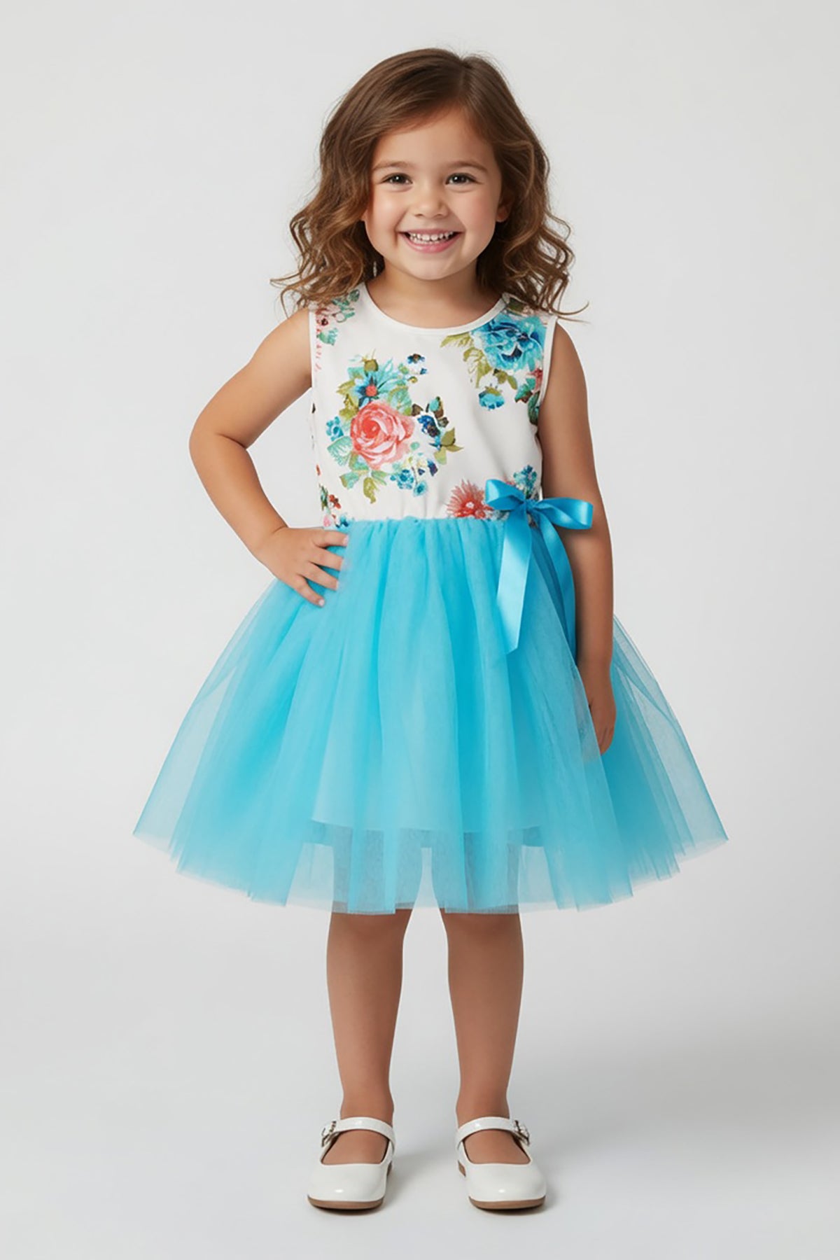 Girls Floral Bodice Tutu Dress