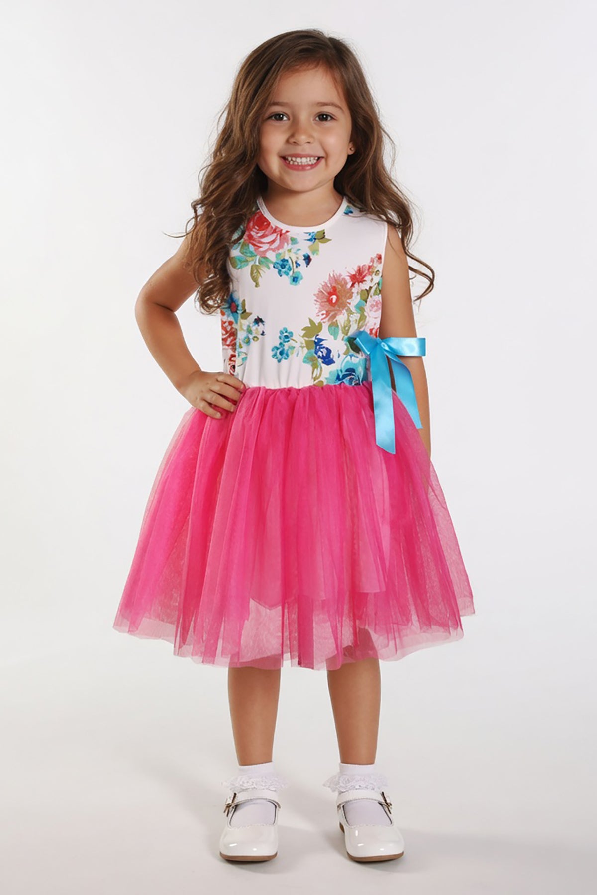 Girls Floral Bodice Tutu Dress