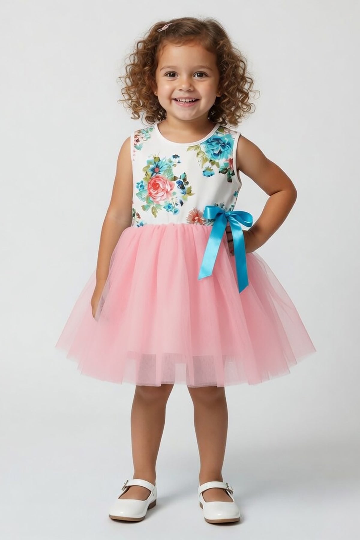 Girls Floral Bodice Tutu Dress