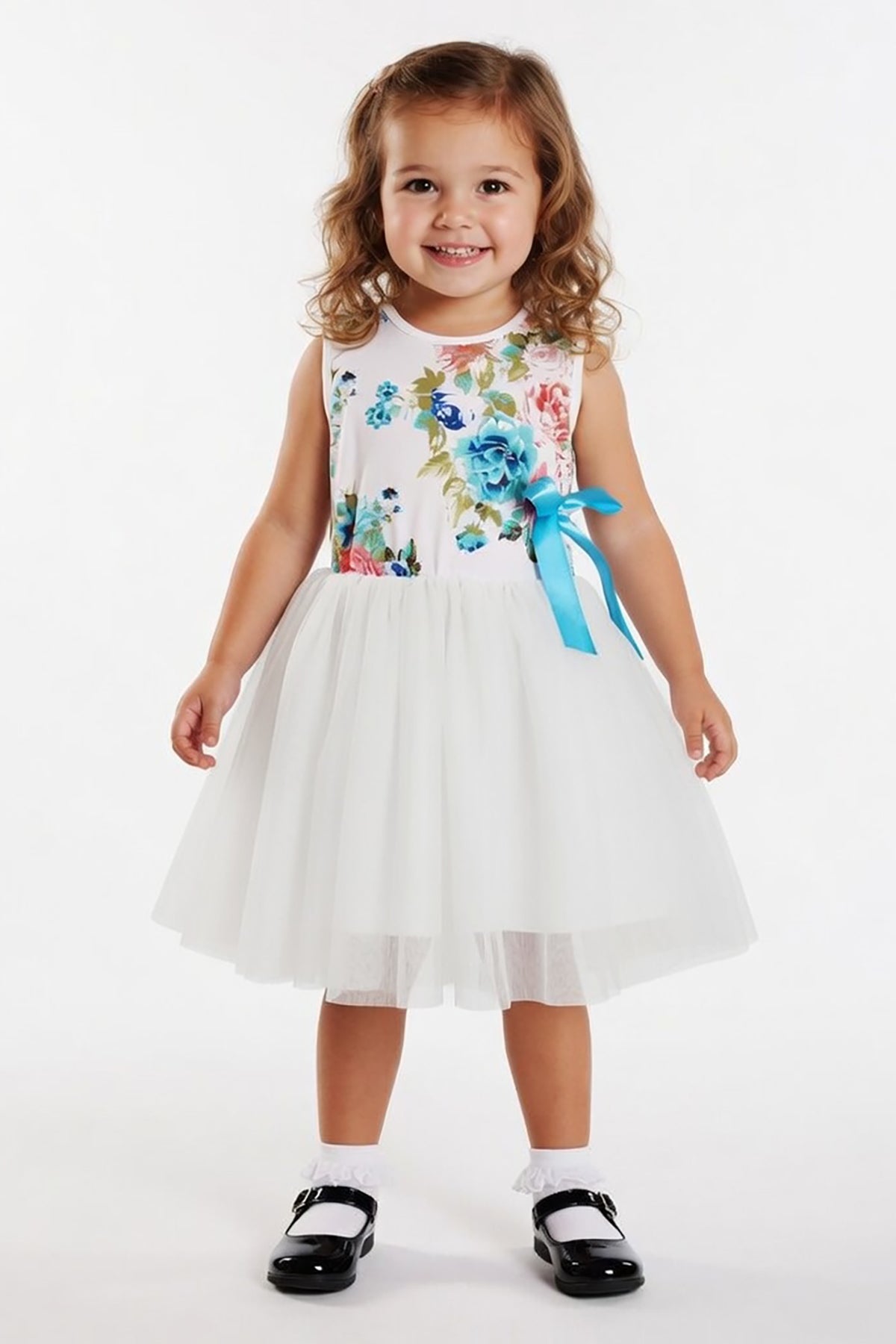 Girls Floral Bodice Tutu Dress