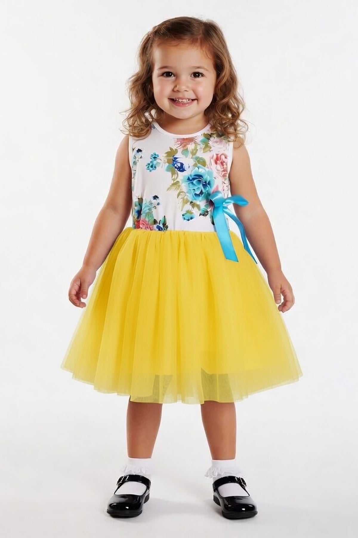 Girls Floral Bodice Tutu Dress