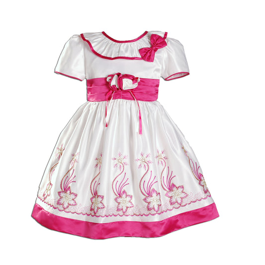 Embroidered Floral Party Dress