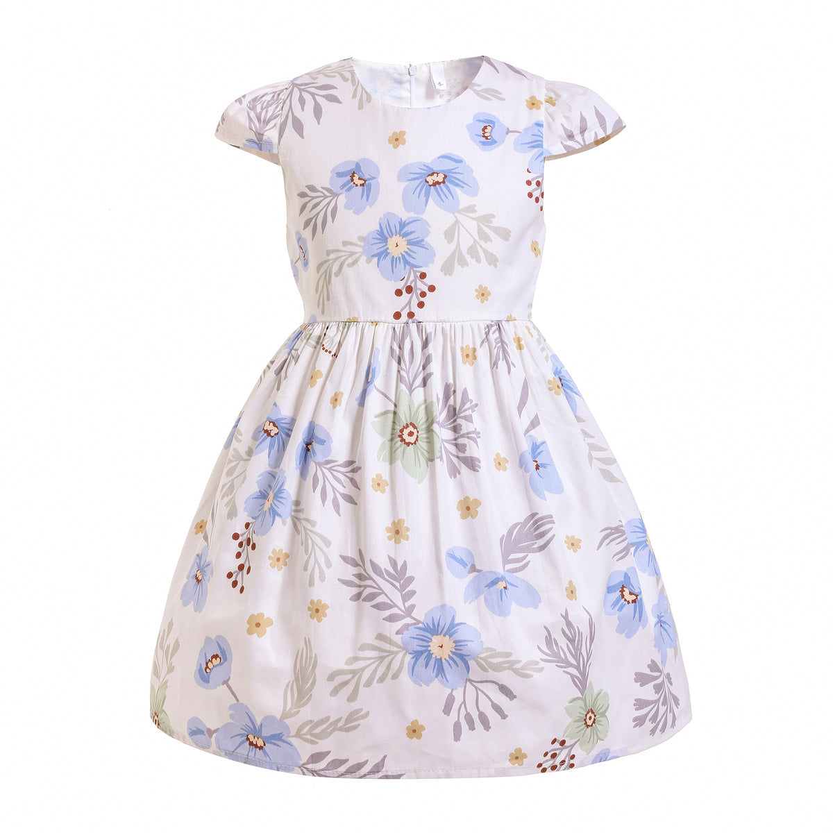 Girls Floral Cotton Party Dress