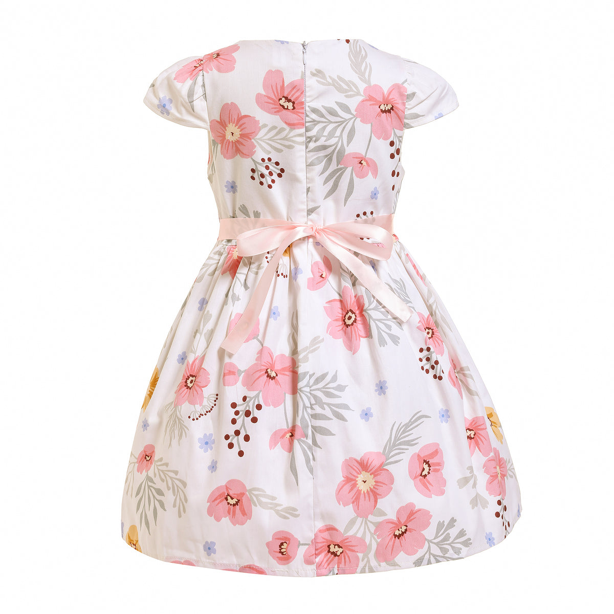 Girls Floral Cotton Party Dress