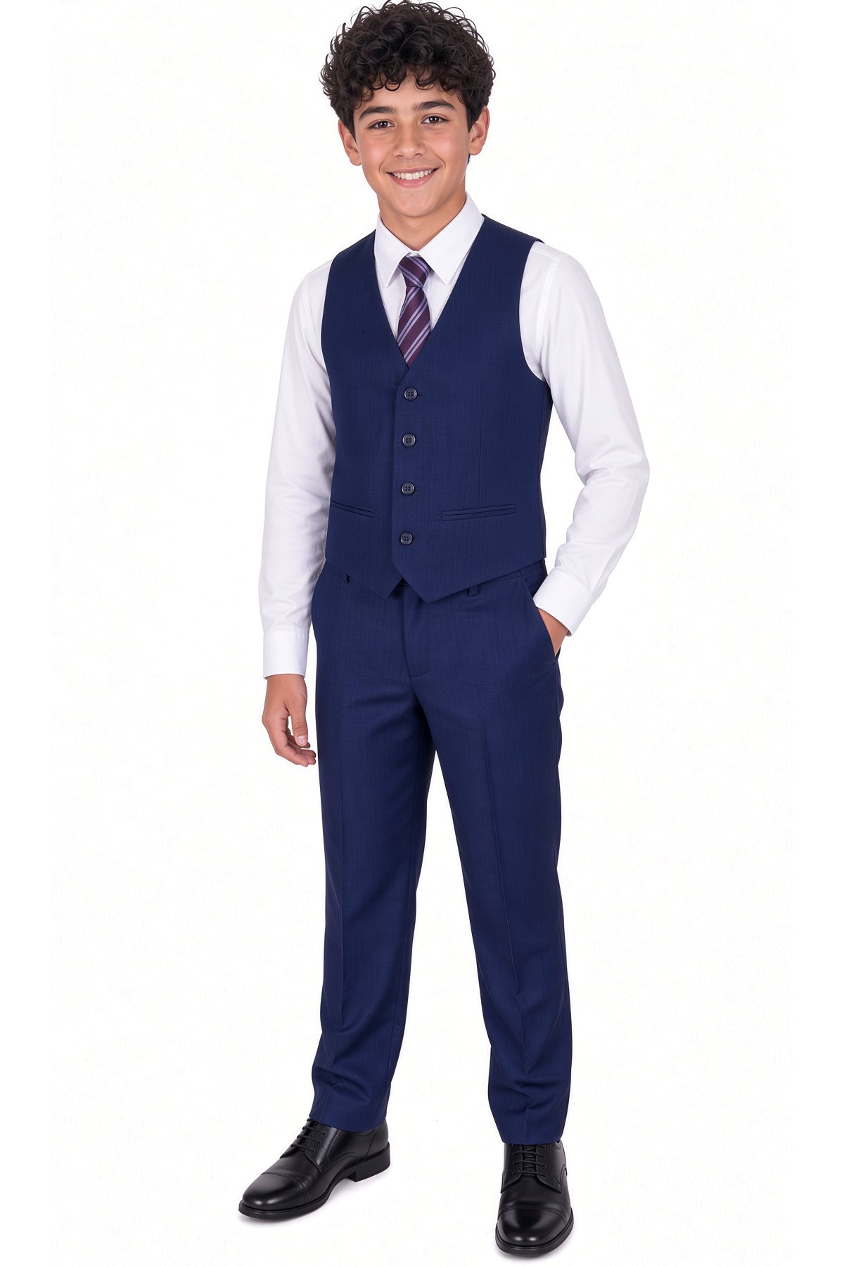 Boys Blue 5 Piece Suit