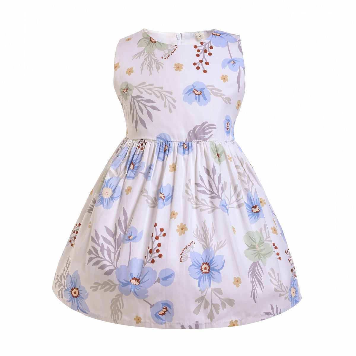 Girls Pastel Floral Cotton Dress