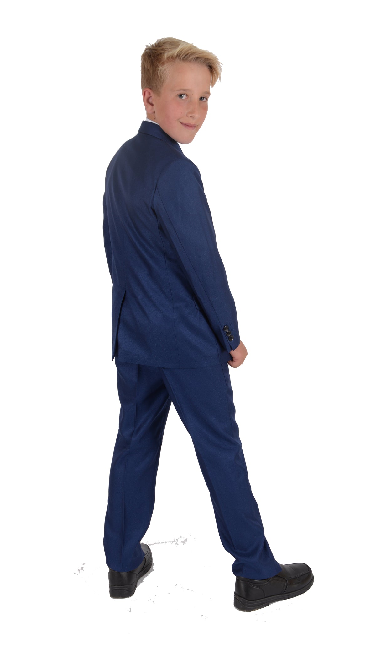 Boys Bright Blue 5 Piece Suit – Page Boy, Wedding & Prom Suit with Waistcoat, Shirt & Tie – Age 2–15