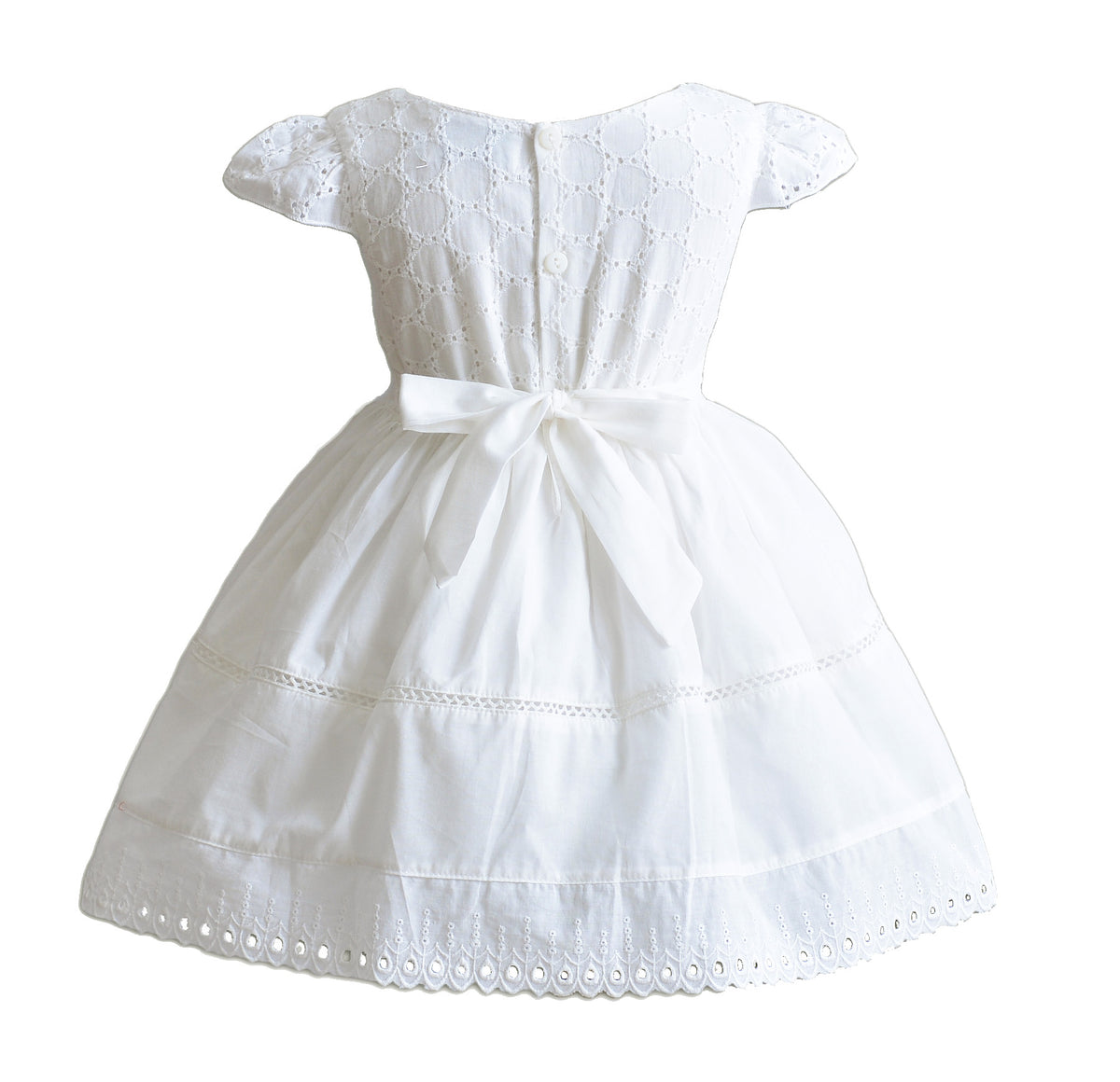 Baby Girls Cotton Broderie Anglaise Party Dress