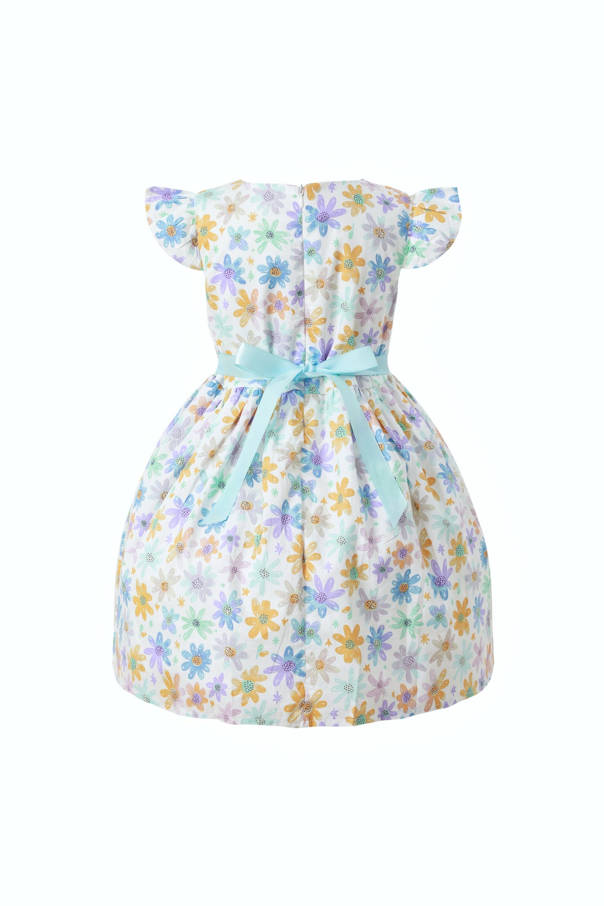 Floral Flutter Sleeve Dress