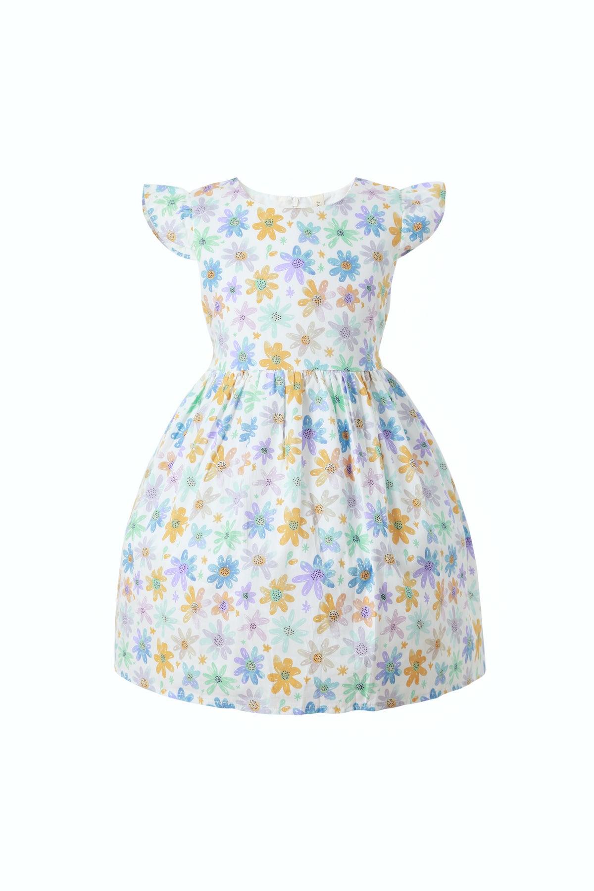 Floral Flutter Sleeve Dress