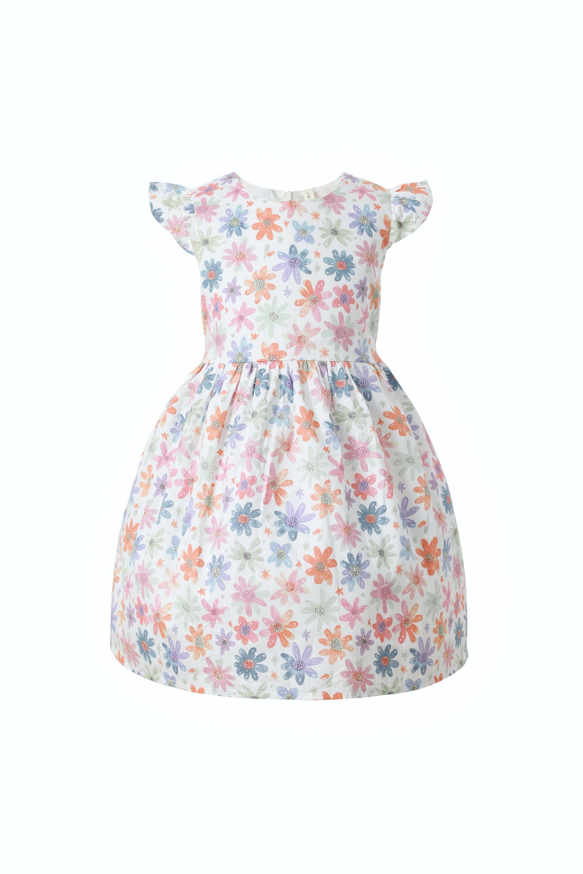 Floral Flutter Sleeve Dress