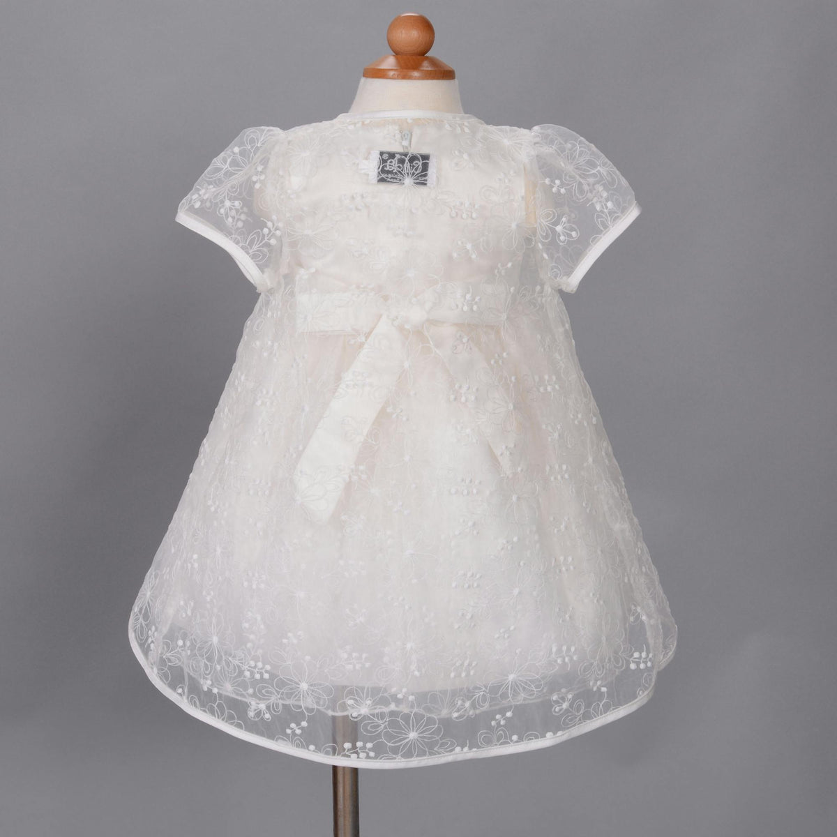 Floral Christening Dress With Cape