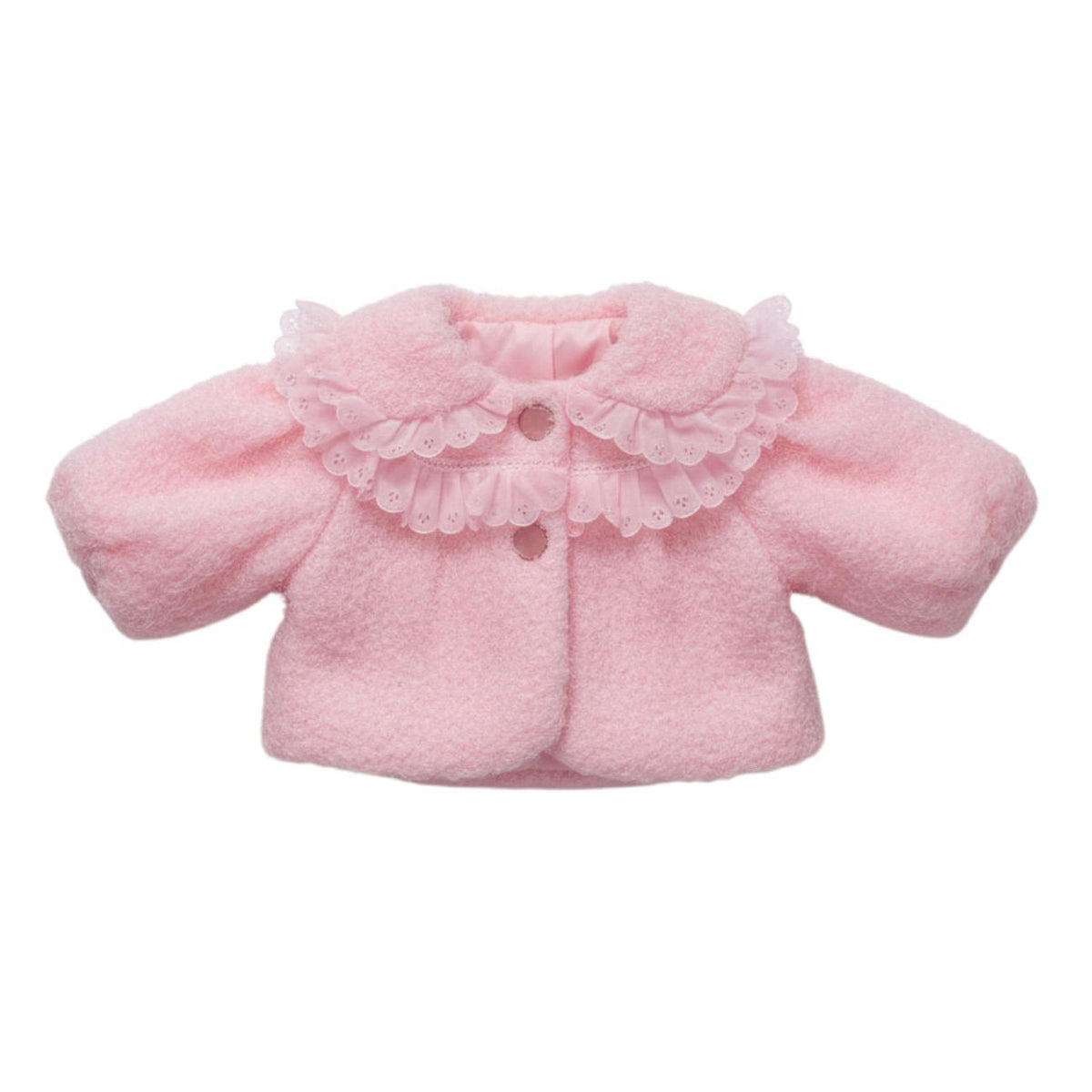 Faux Fur Bolero Coat - Pink