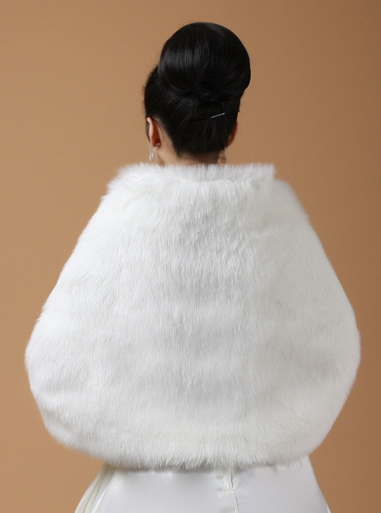 Ladies Faux Fur Bolero Shrug Shawl