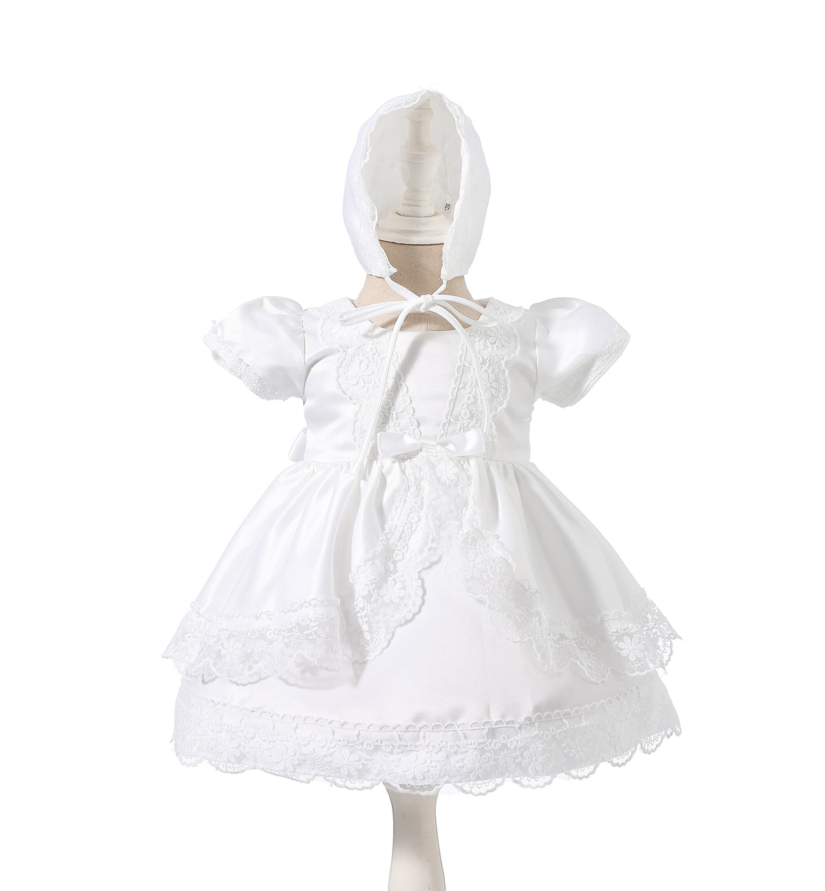 Lace Christening Dress and Bonnet