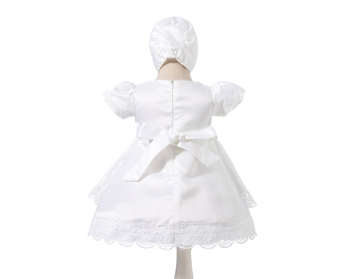 Lace Christening Dress and Bonnet