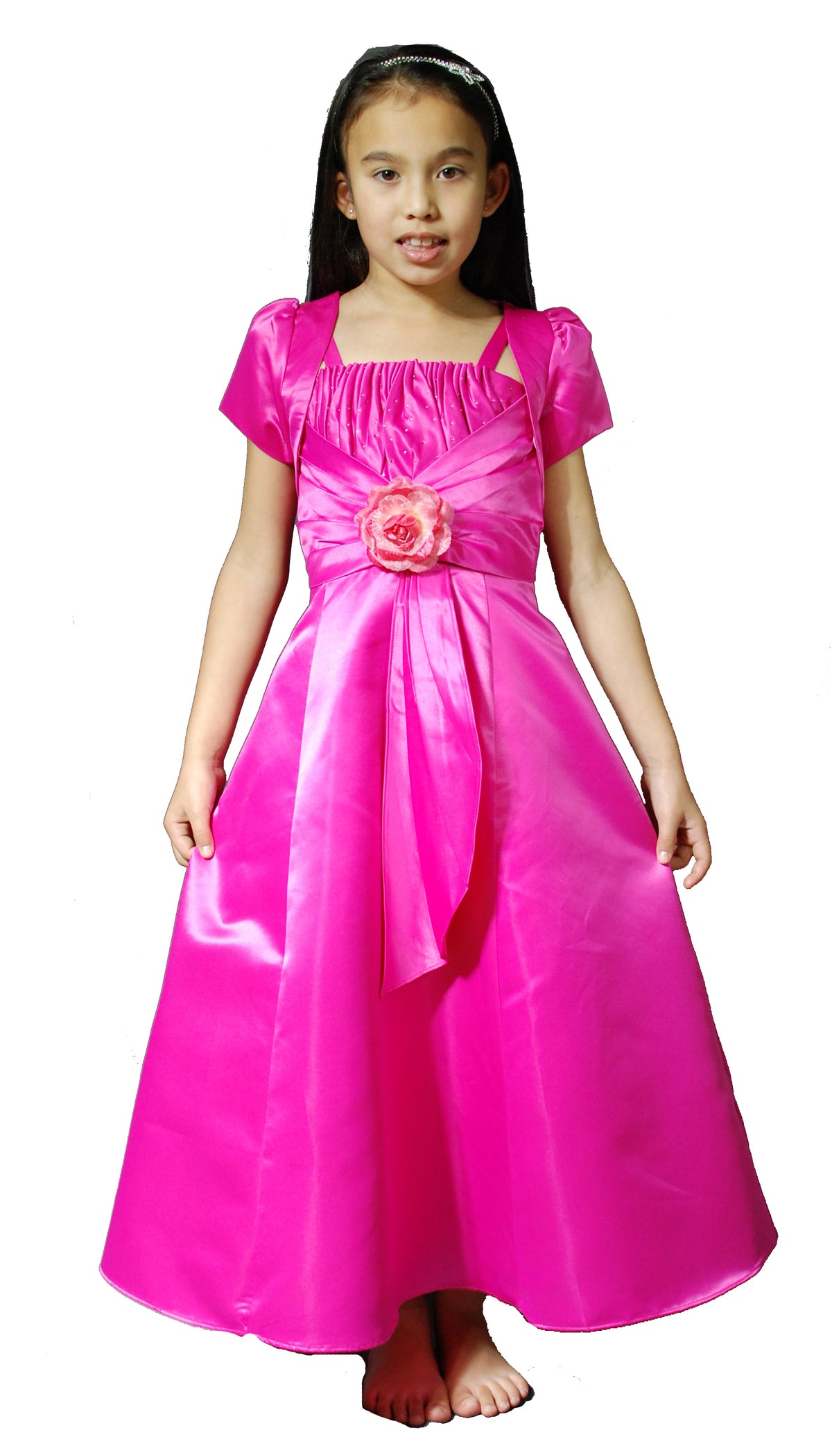 Satin Young Bridesmaid Dress