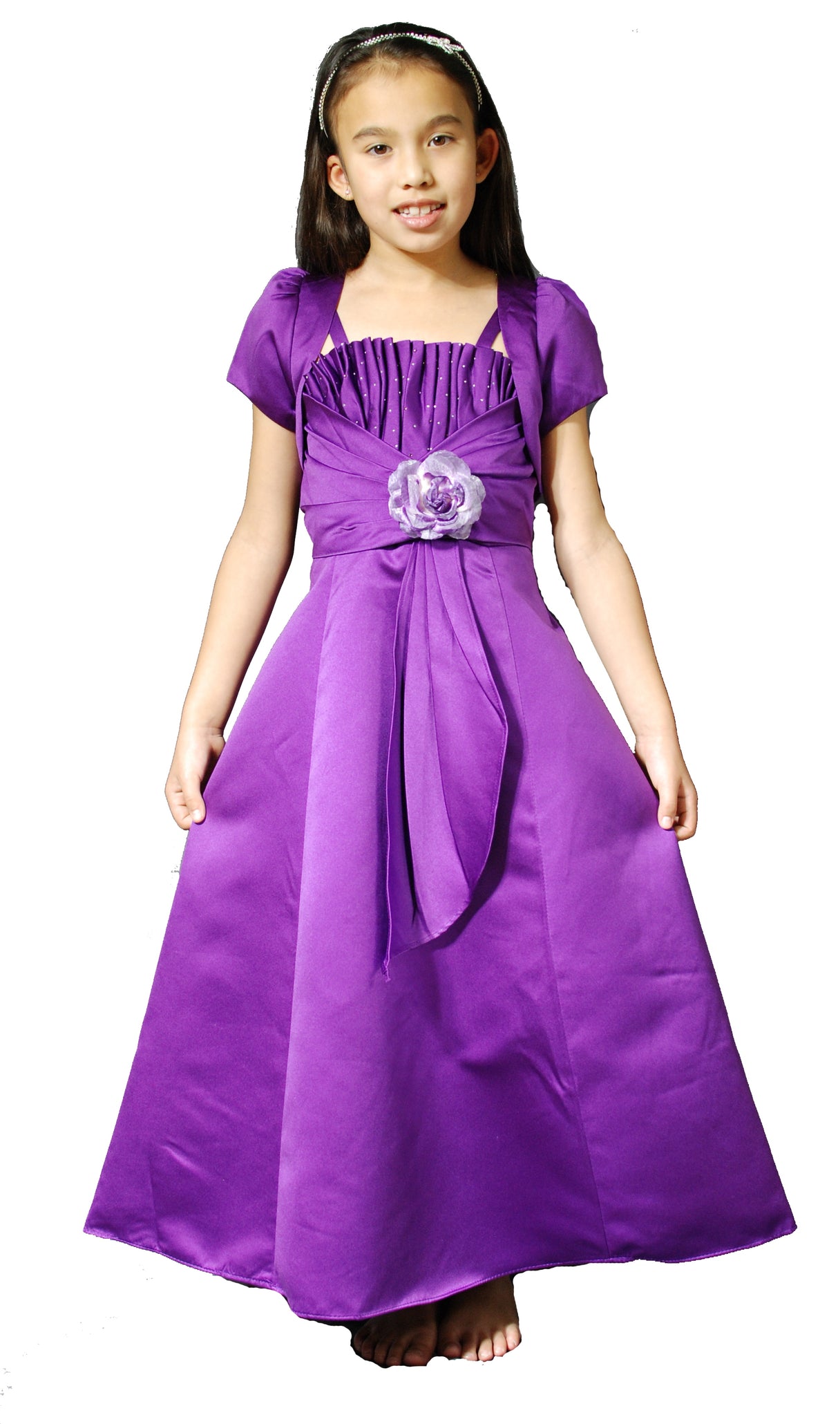 Satin Young Bridesmaid Dress