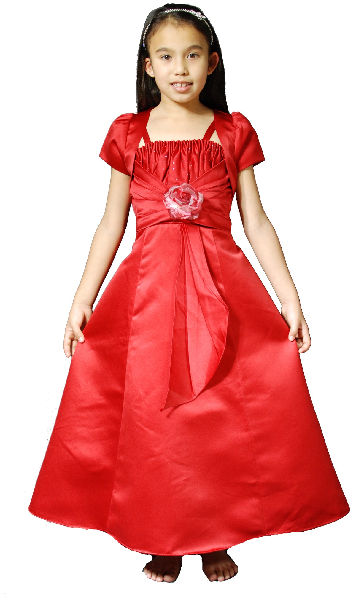 Satin Young Bridesmaid Dress