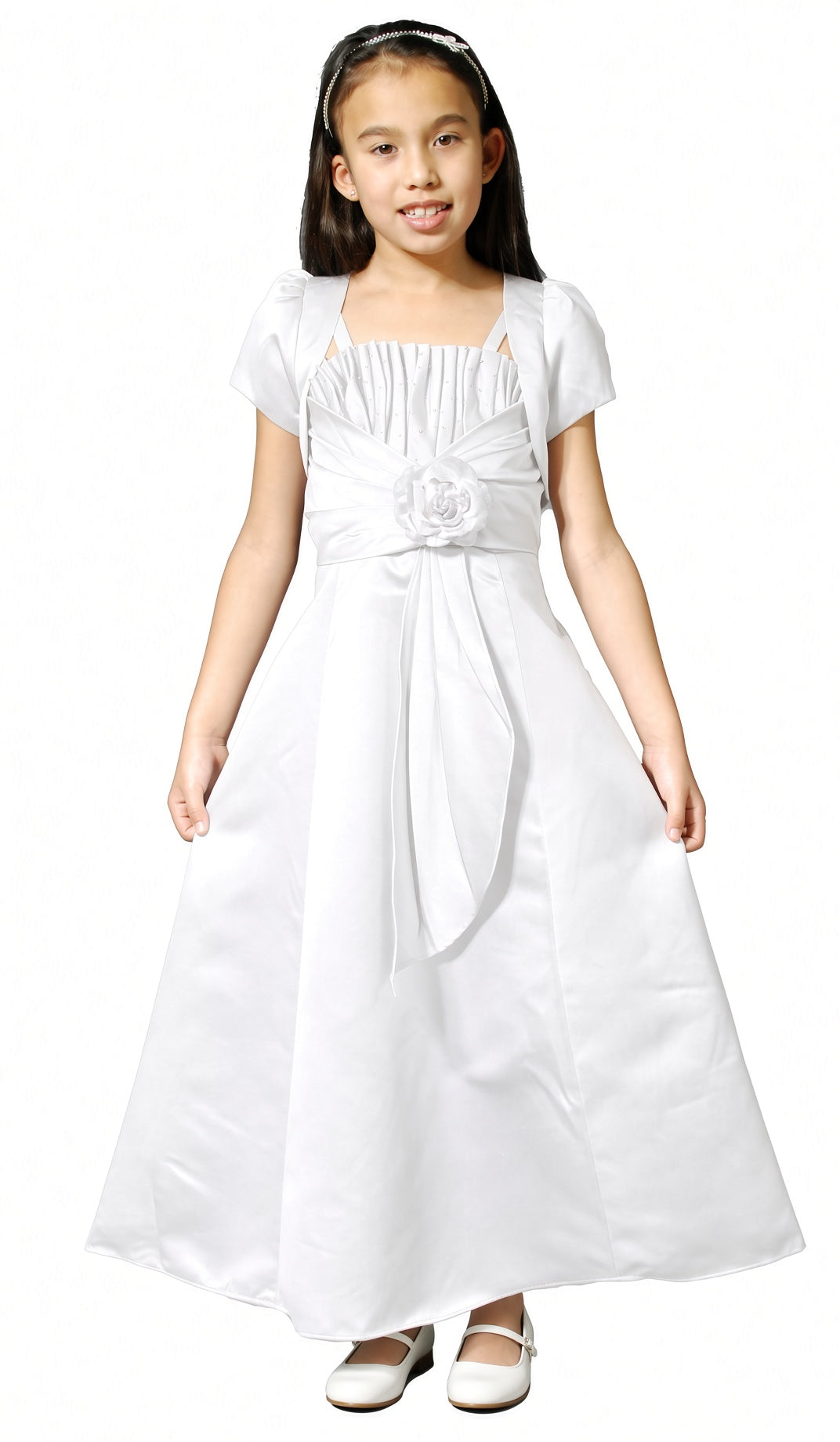 Satin Young Bridesmaid Dress