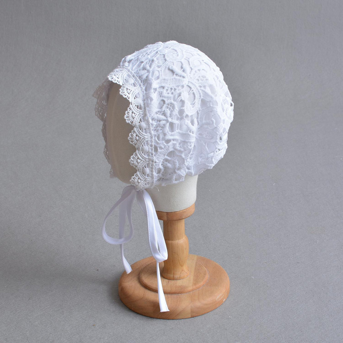 Lace Christening Gown with Bonnet