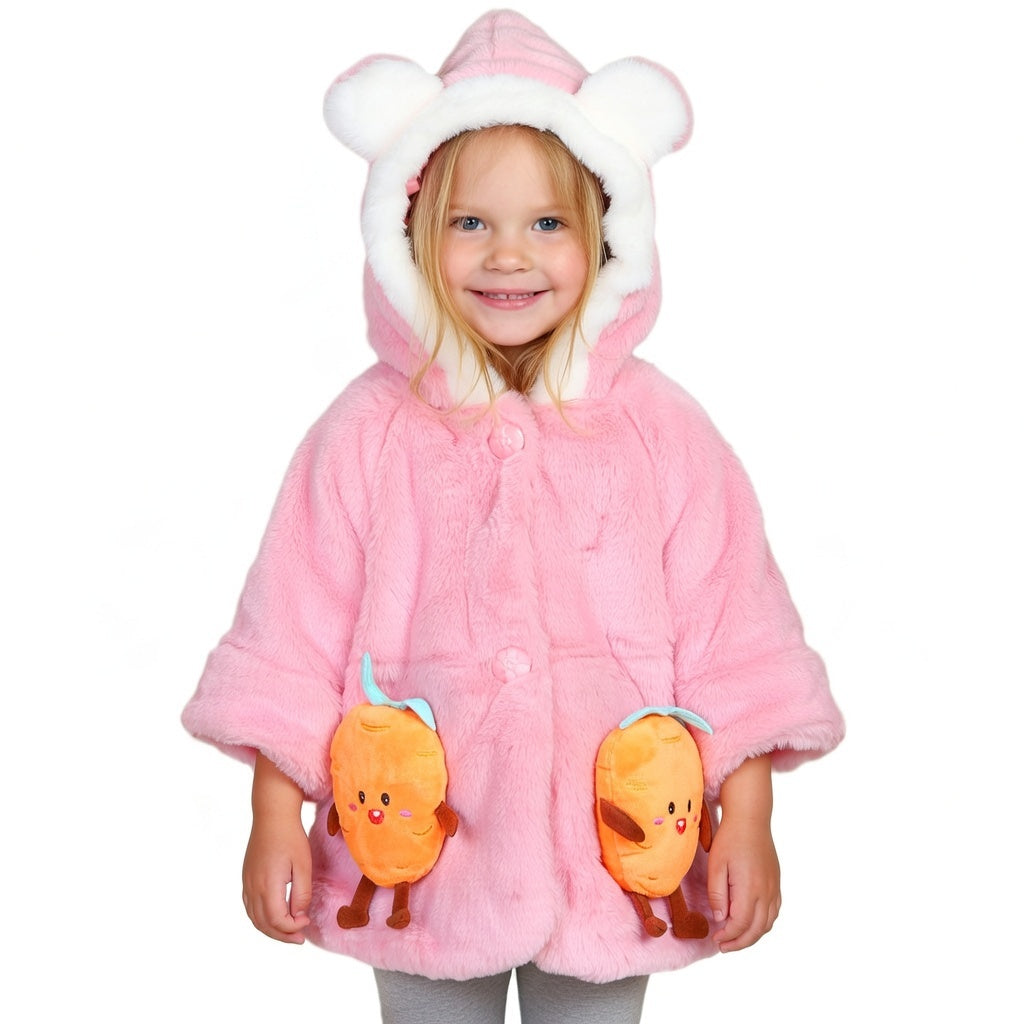 Soft faux fur Hooded Coat