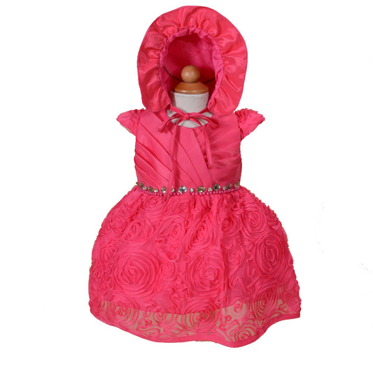 Floral Dress with Bonnet