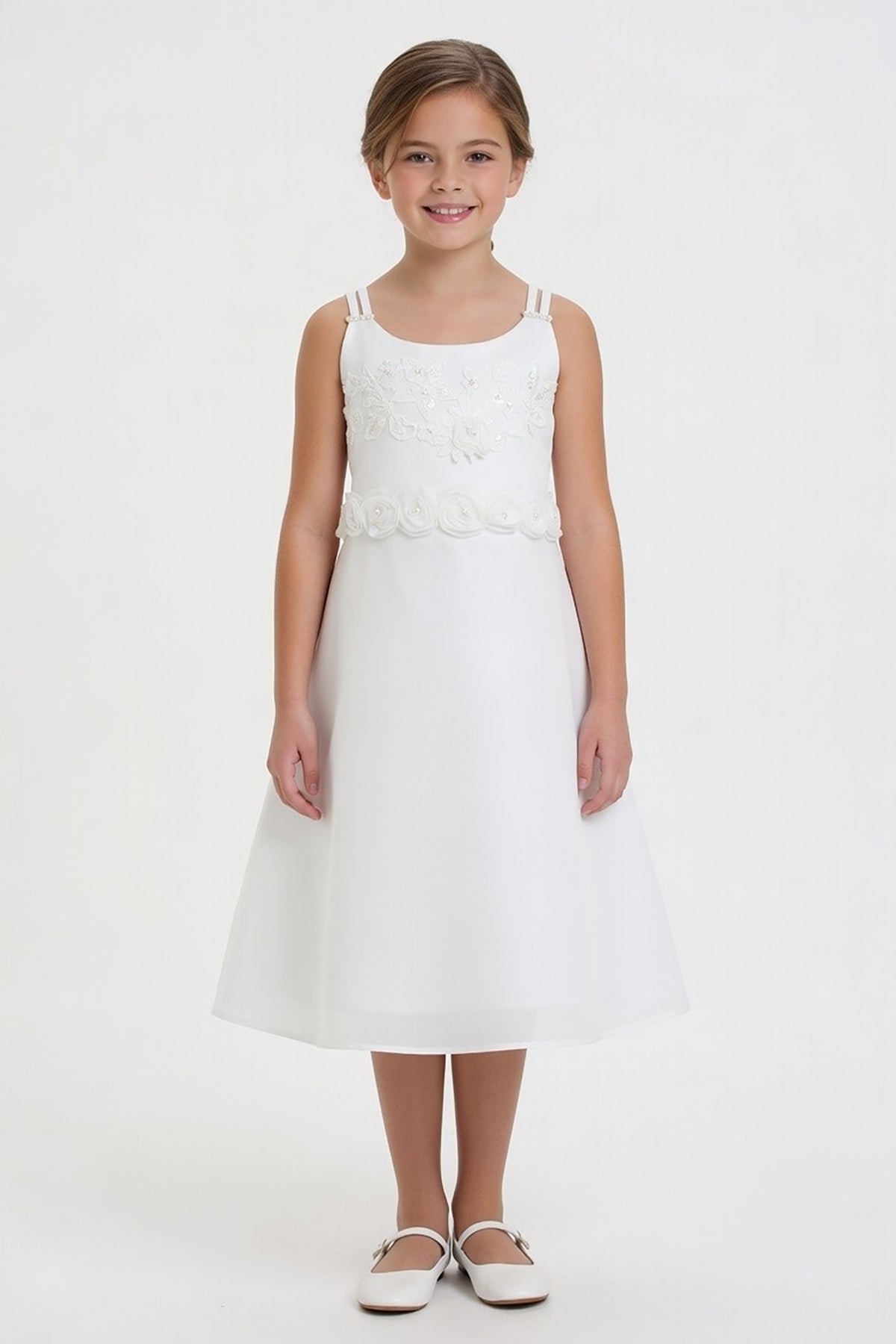 Satin Floral Party Dress