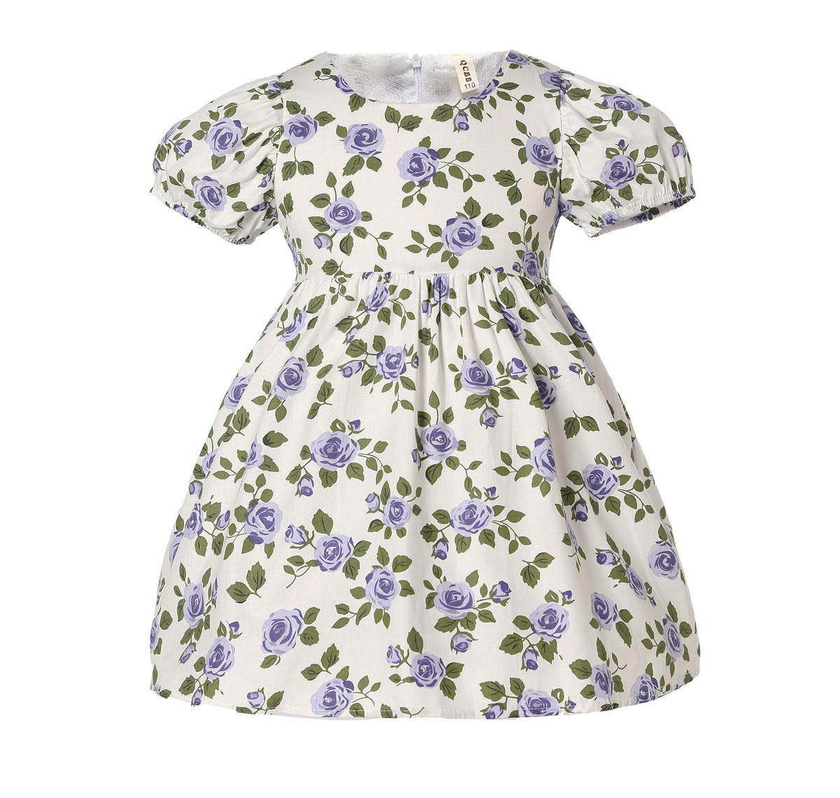 Girls Cotton Rose Print Dress