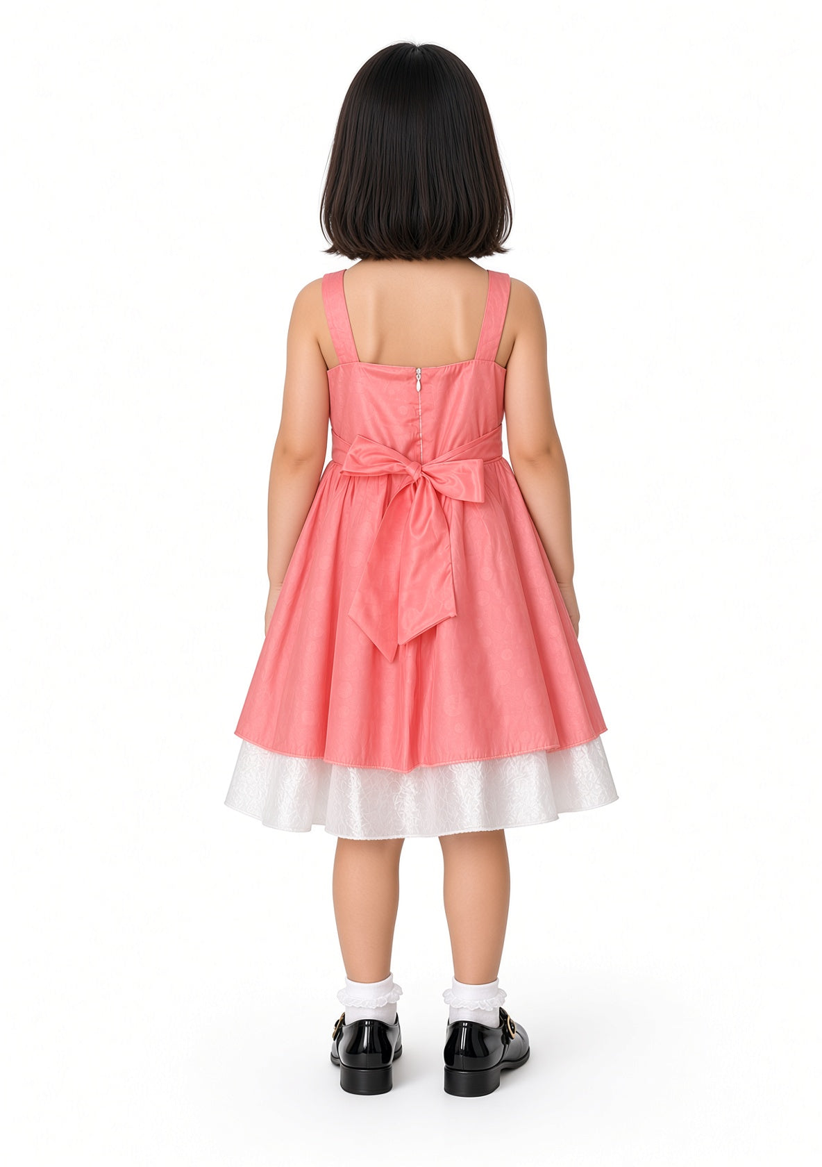 Girls Floral Net Party Dress