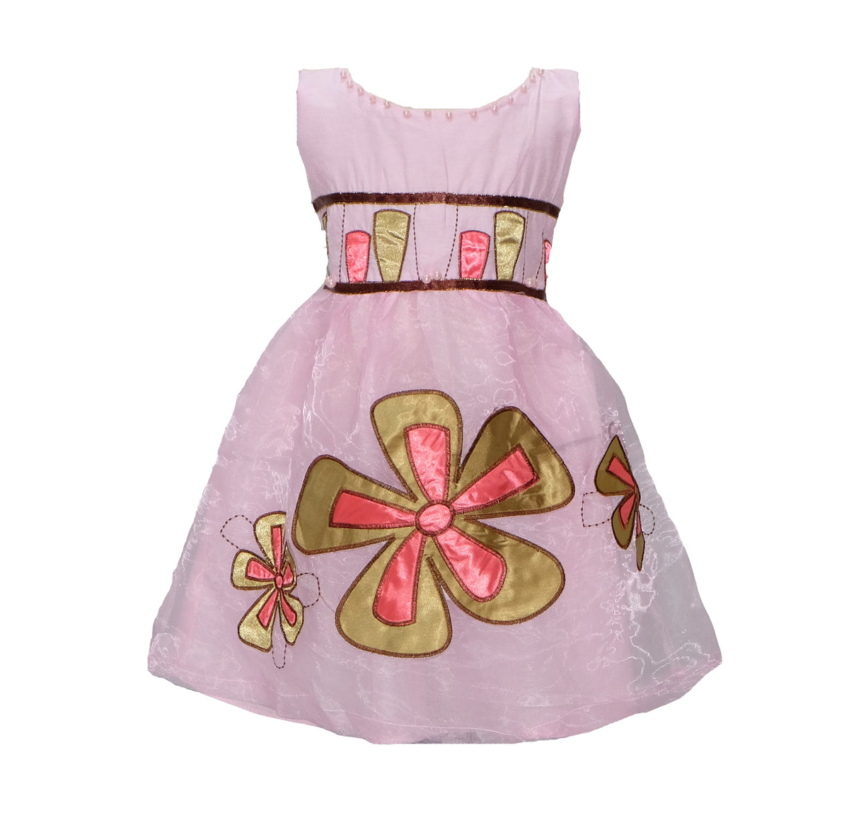 Girls Floral Organza Party Dress
