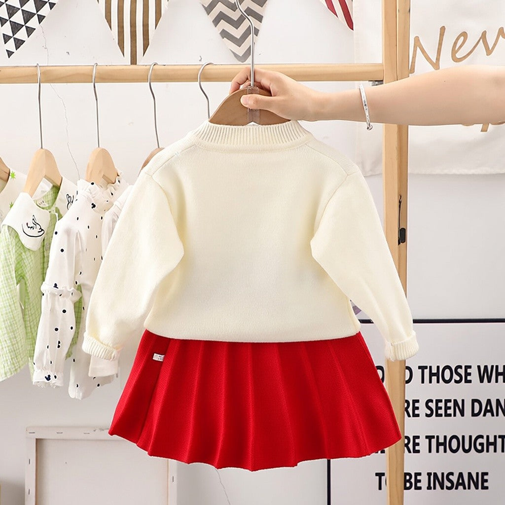 Cardigan and Skirt Set