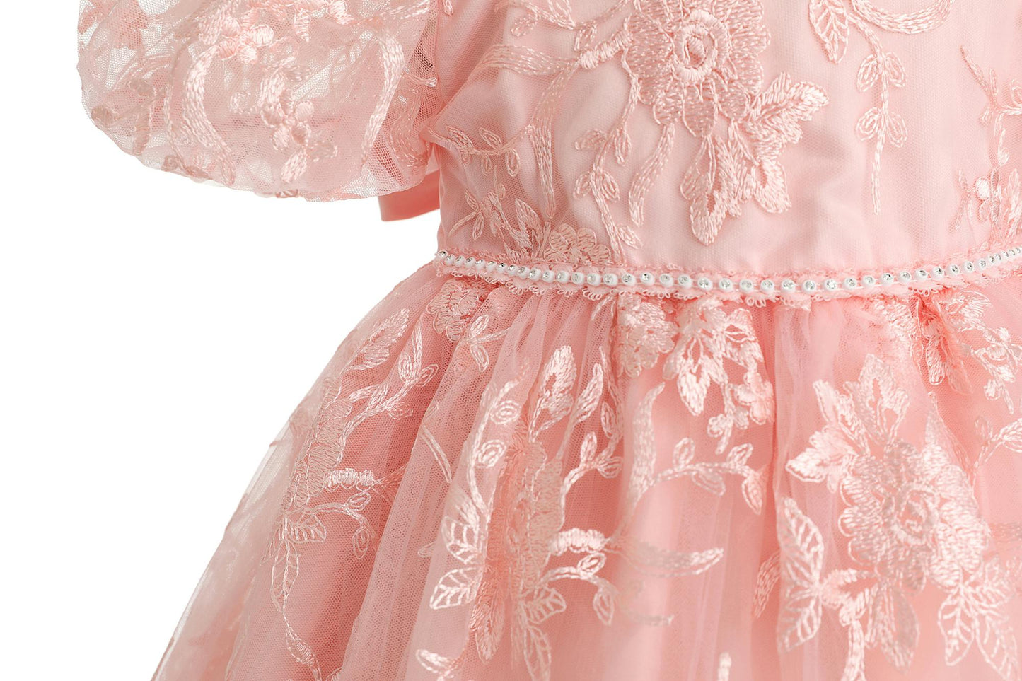Lace Christening Gown Party Dress and Bonnet