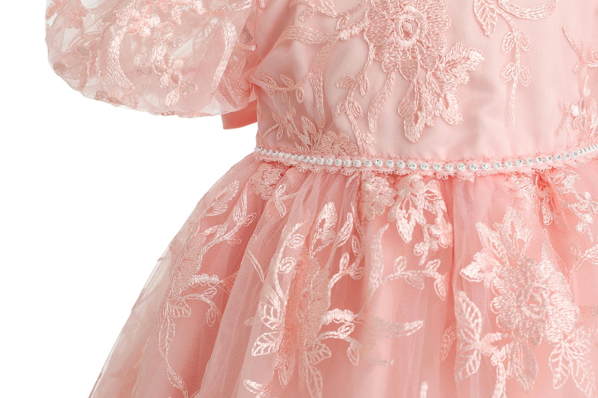 Lace Christening Gown Party Dress and Bonnet