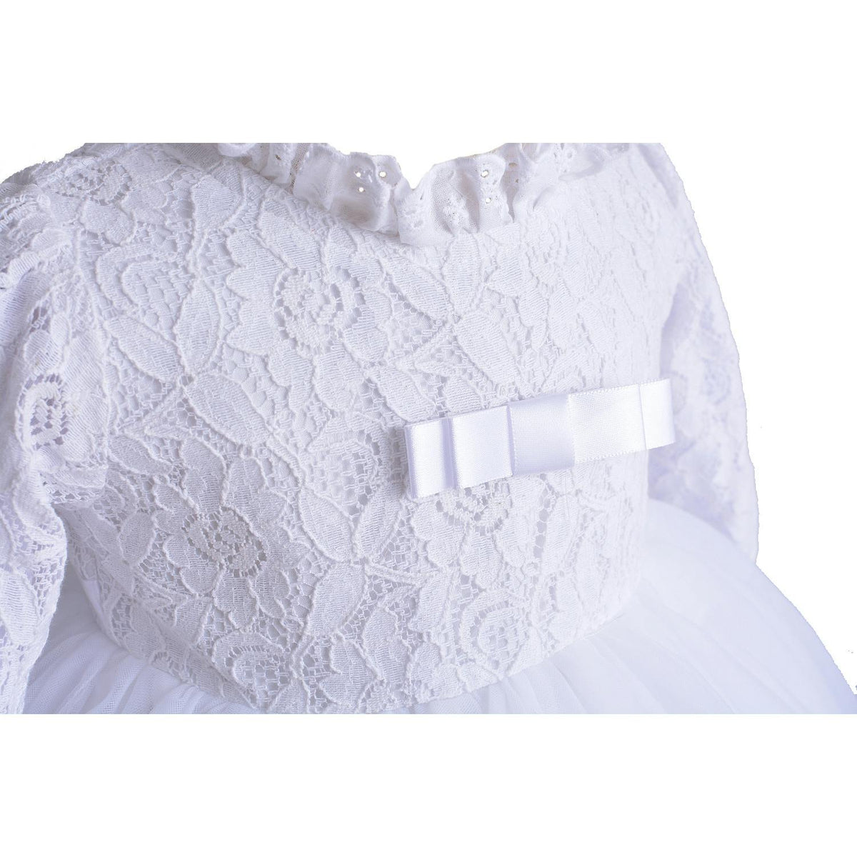 Lace Christening Party Dress and Bonnet