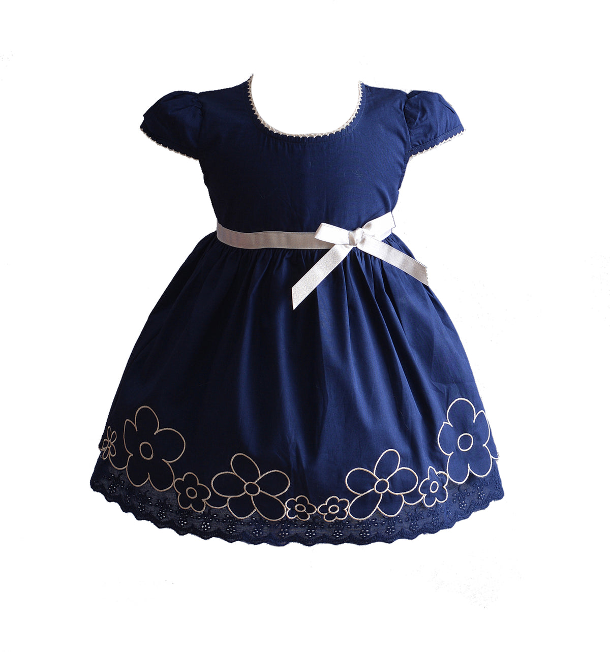 Baby Girls Cotton Embroidered Floral Dress