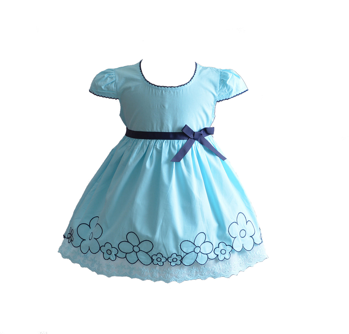 Baby Girls Cotton Embroidered Floral Dress