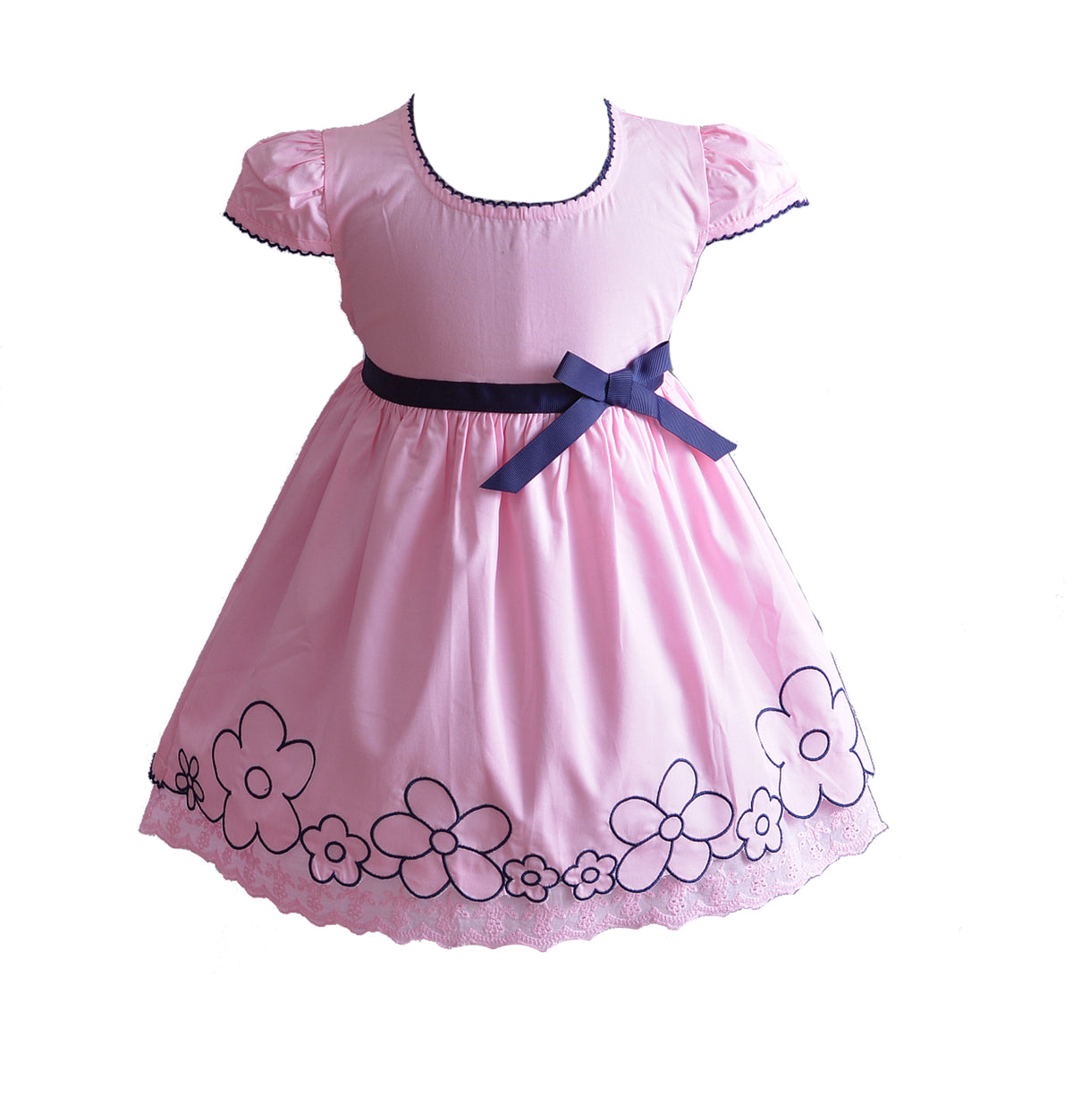 Baby Girls Cotton Embroidered Floral Dress